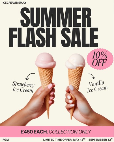 Ice cream display - ice,